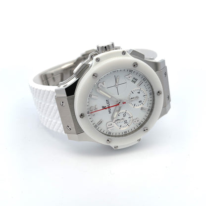 Hublot Big Bang 41mm Chronograph White Ceramic 342.SE.230.RW - Beverly Hills Watch Company
