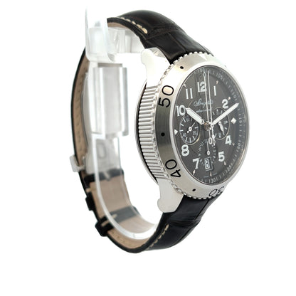 Breguet Transatlantique Type XXI Flyback Chronograph Ruthenium Dial 3810ST/92/9ZU - Beverly Hills Watch Company