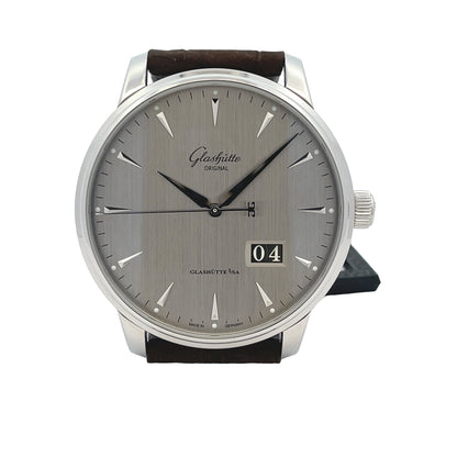 Glashutte Original Senator Excellence Panorama Date Silver Dial 1-36-03-03-02-31 - Beverly Hills Watch Company