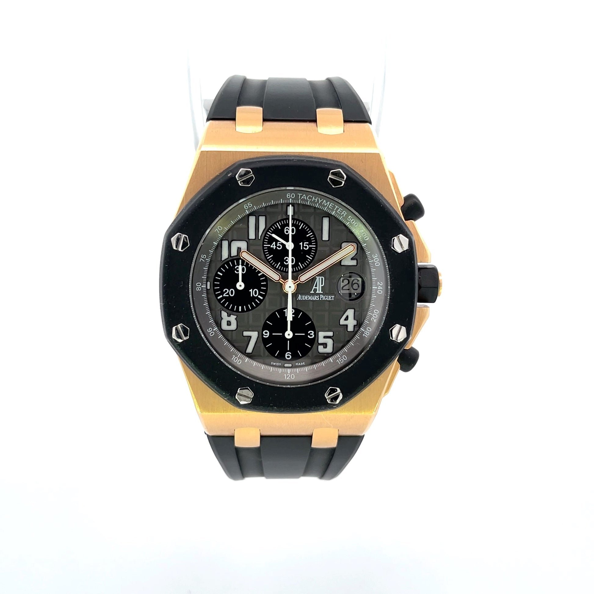 Audemars Piguet 42mm Royal Oak Offshore Rubber Clad Rose Gold 25940OK.OO.D002CA.01A - Beverly Hills Watch Company