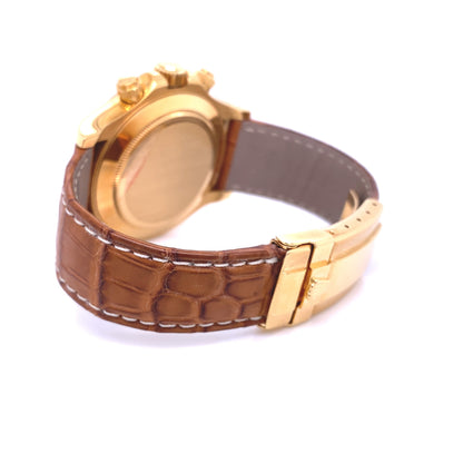 Rolex Daytona 40mm Yellow Gold White Dial Arabic 116518 - Beverly Hills Watch Company