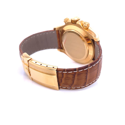 Rolex Daytona 40mm Yellow Gold White Dial Arabic 116518 - Beverly Hills Watch Company