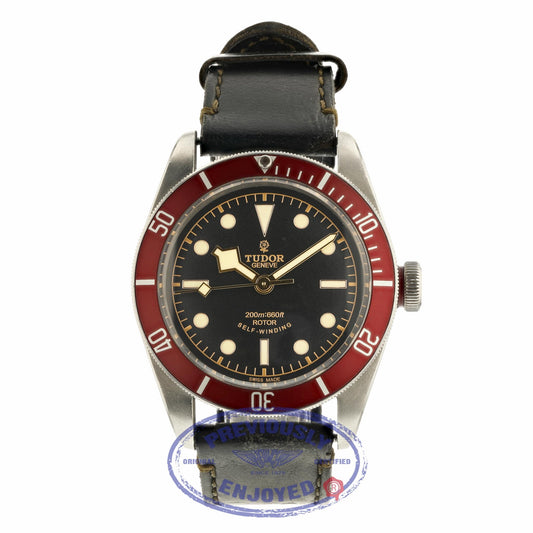 Tudor Heritage Black Bay 41MM Stainless Steel Matte Burgundy Red Bezel 79220R UXVHNM - Beverly Hills Watch Company