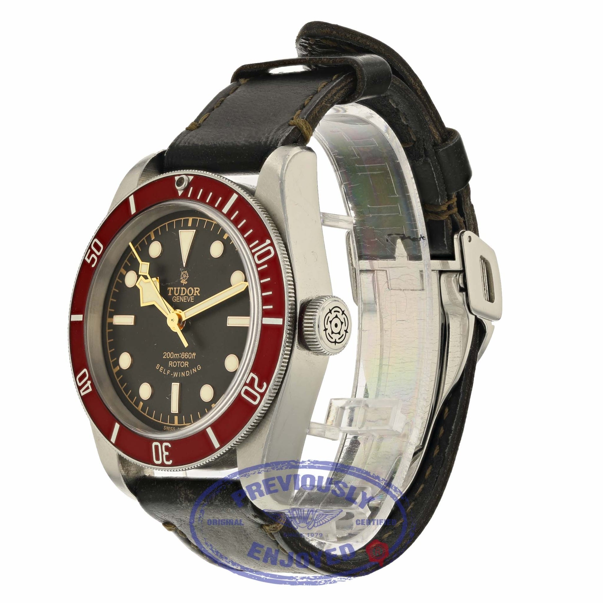 Tudor Heritage Black Bay 41MM Stainless Steel Matte Burgundy Red Bezel 79220R UXVHNM - Beverly Hills Watch Company