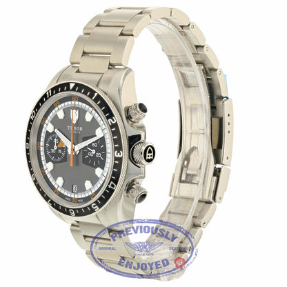 Tudor Heritage Chronograph Grey / Black 70330N 2X5WPP - Beverly Hills Watch Company
