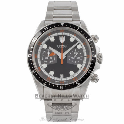Tudor Heritage Chronograph 42MM Automatic Stainless Steel Bezel Black / Gray Dial 70330N PSSUKE - Beverly Hills Watch Company Watch Store