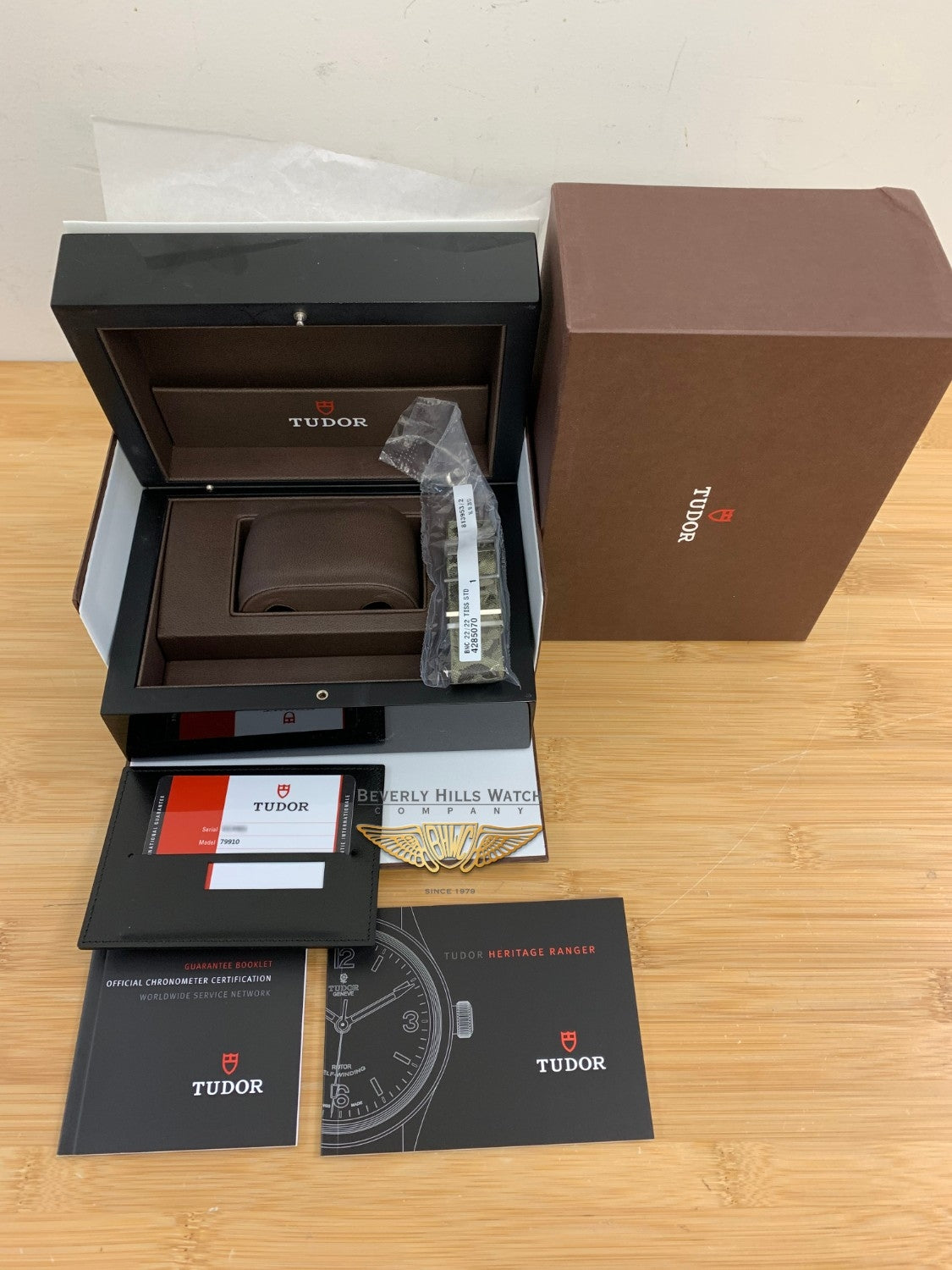 Tudor Heritage Ranger Automatic Black Dial Brown Leather 79910 WDK6XL - Beverly Hills Watch Company