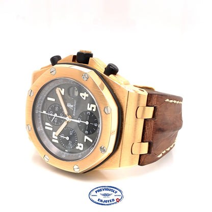 Audemars Piguet Royal Oak Offshore Rose Gold 42mm Grey Dial 25940K.OO.D002CA.01 TUMMJL - Beverly Hills Watch Company