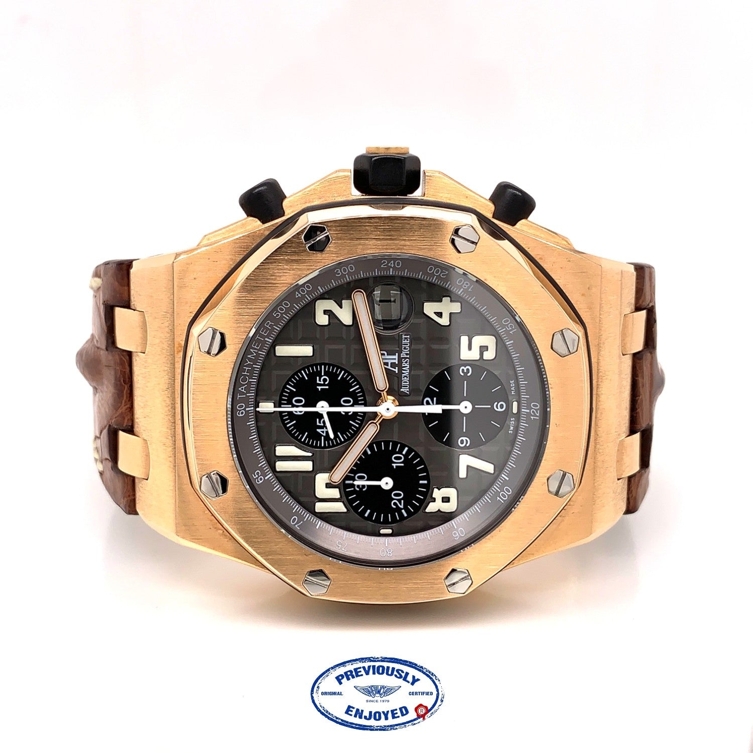 Audemars Piguet Royal Oak Offshore Rose Gold 42mm Grey Dial 25940K.OO.D002CA.01 TUMMJL - Beverly Hills Watch Company