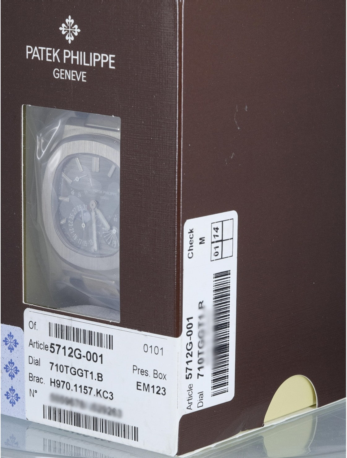 Patek Philippe Nautilus White Gold Power Reserve Moon Date 5712g-001 - Beverly Hills Watch Company