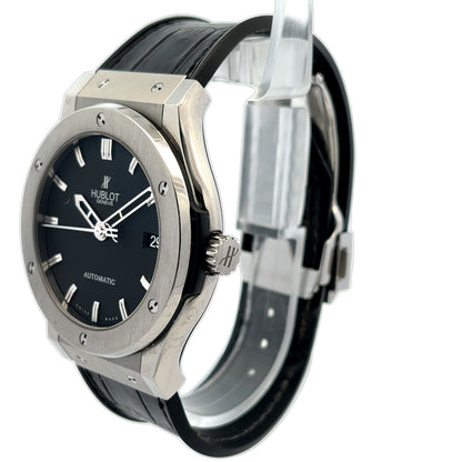 Hublot Classic Fusion 45mm Titanium Black Dial 511.NX.1171.LR - Beverly Hills Watch Company