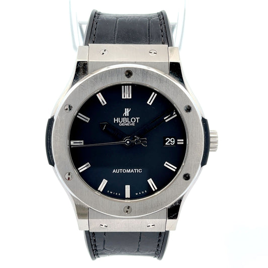 Hublot Classic Fusion 45mm Titanium Black Dial 511.NX.1171.LR - Beverly Hills Watch Company