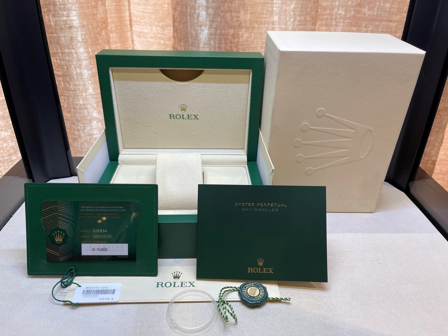 Rolex Sky-Dweller 42mm Stainless Steel Black Dial Jubilee 326934 - Beverly Hills Watch Company