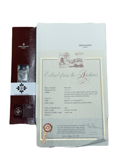 Patek Philippe Gondolo Annual Calendar Calendario Grey Dial 5135g-010 - Beverly Hills Watch Company