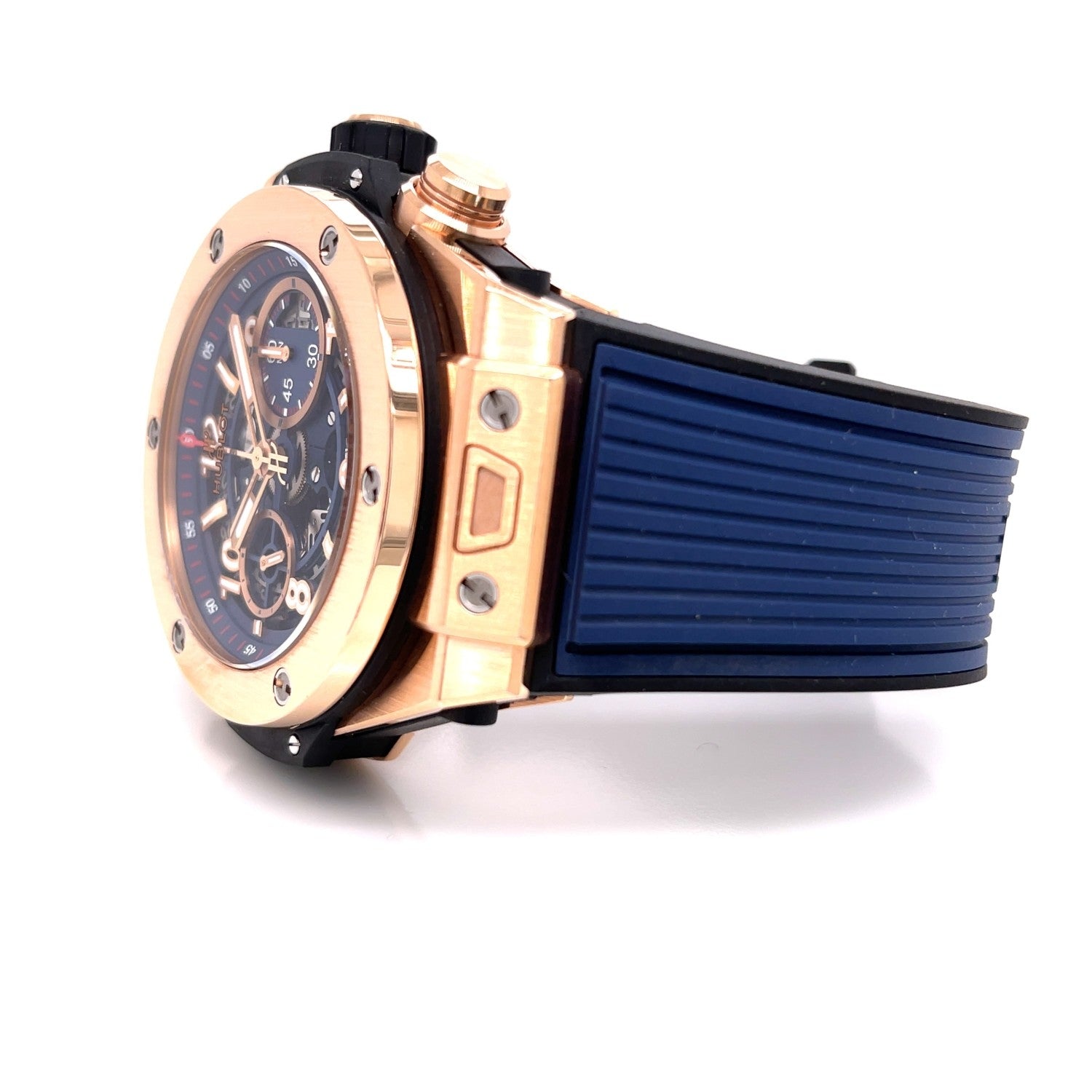 Hublot Big Bang Unico 44mm King Gold Blue Dial 411.0X.5189.RX - Beverly Hills Watch Company