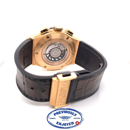 Hublot Classic Fusion 45mm Rose Gold Chronograph Black Dial 521.OX.1180.LR U88N93 - Beverly Hills Watch Company