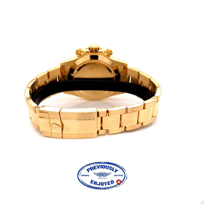 Rolex Daytona Black Dial Yellow Gold Oyster Bracelet 116528 UAMTNP - Beverly Hills Watch Company