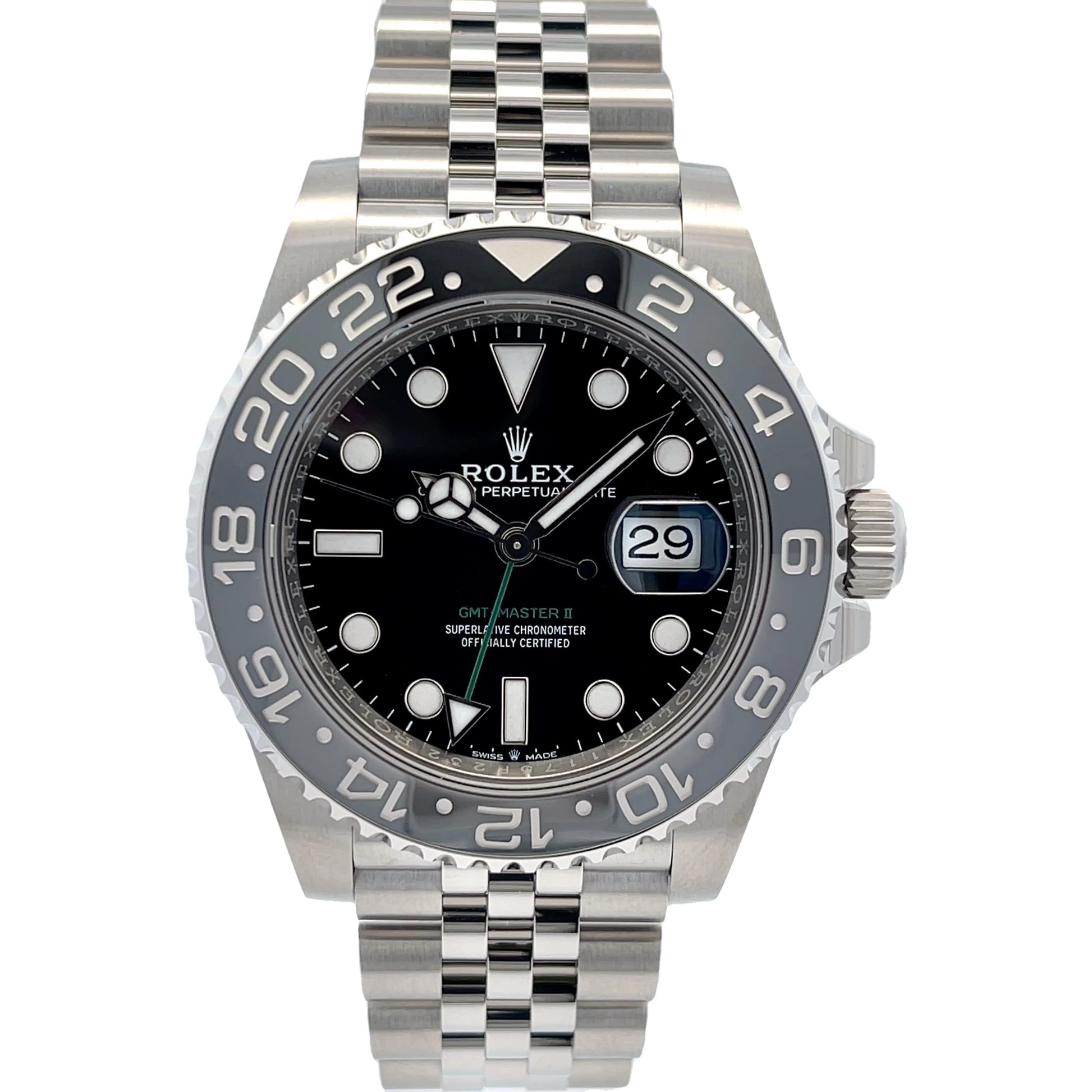 Rolex GMT Master II Bruce Wayne 126710GRNR - Beverly Hills Watch Company