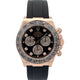Rolex Daytona Everose Black Sundust Diamond Dial Oysterflex 126515LN - Beverly Hills Watch Company
