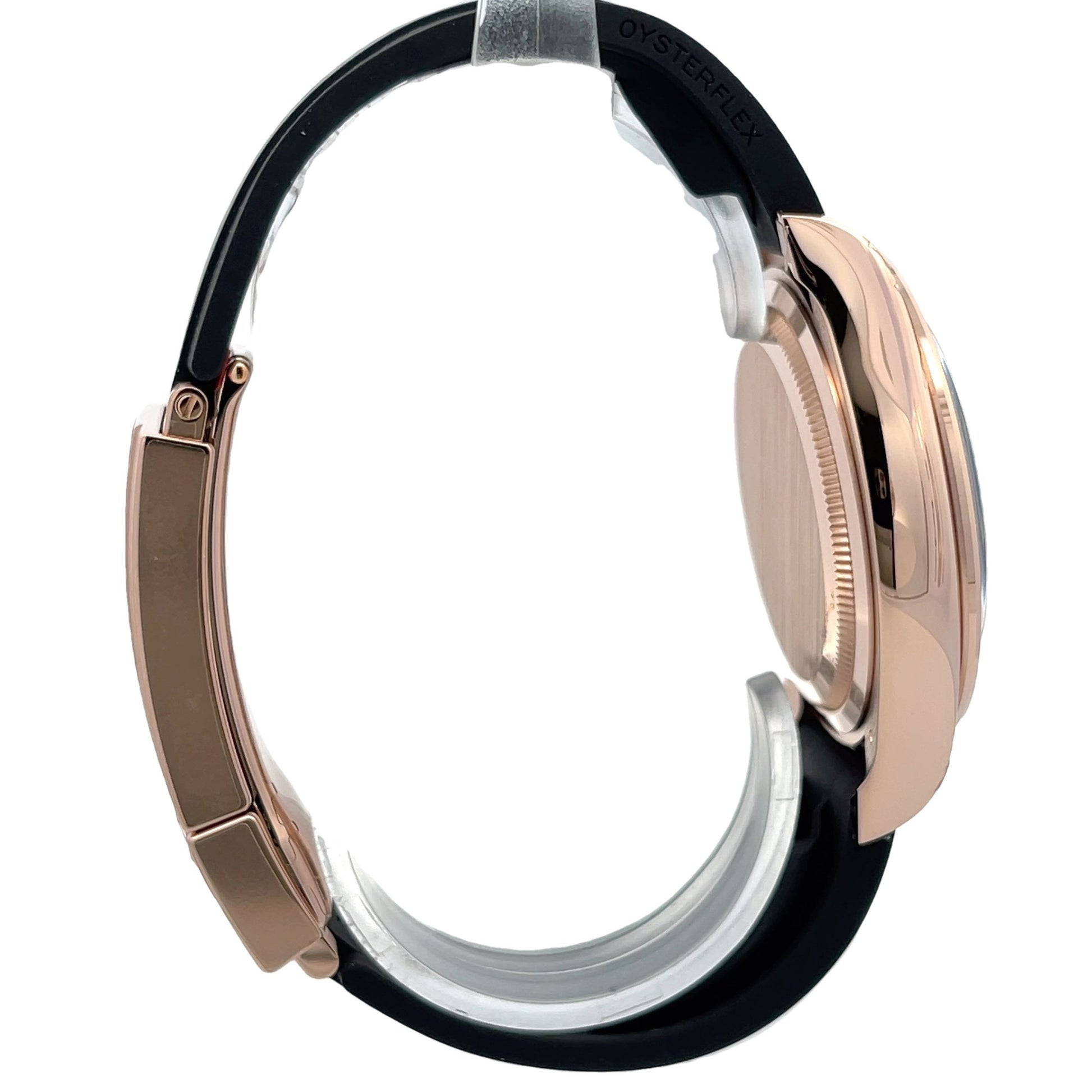 Rolex Daytona Everose Black Sundust Diamond Dial Oysterflex 126515LN - Beverly Hills Watch Company