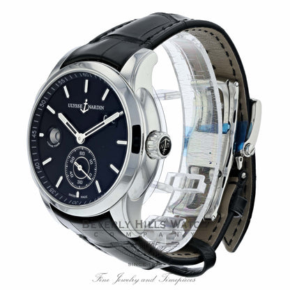 Ulysse Nardin Dual Time Stainless Steel 42mm Watch 3343-126/92 EVKZDQ- Beverly Hills Watch Company