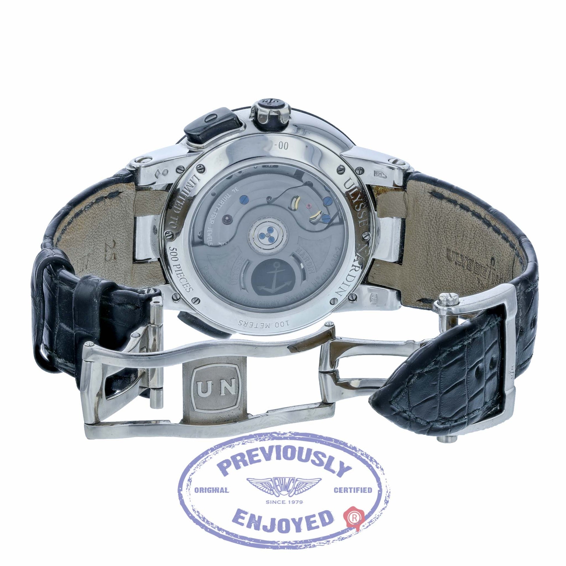 Ulysse Nardin El Toro GMT Silver Dial Platinum Perpetual Calendar 43mm 329-00 9791Z0 - Beverly Hills Watch Company