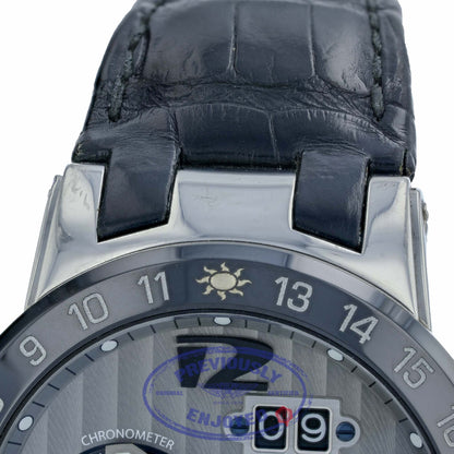 Ulysse Nardin El Toro GMT Silver Dial Platinum Perpetual Calendar 43mm 329-00 9791Z0 - Beverly Hills Watch Company