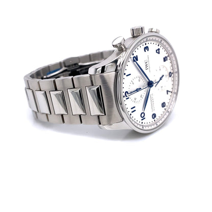 IWC Portugieser 41mm Stainless Steel Chronograph IW371617 - Beverly Hills Watch Company