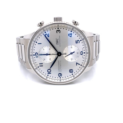 IWC Portugieser 41mm Stainless Steel Chronograph IW371617 - Beverly Hills Watch Company