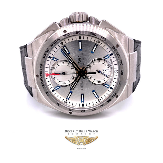 IWC Ingenieur Chronograph Race 45MM Stainless Steel Silver Dial IW378509 UTJEK1 - Beverly Hills Watch Company Watch Store