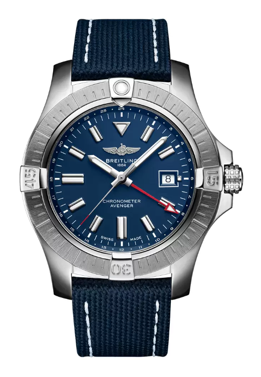 Breitling Avenger GMT 45mm Stainless Steel Blue Dial A32395101C1X1 - Beverly Hills Watch Company