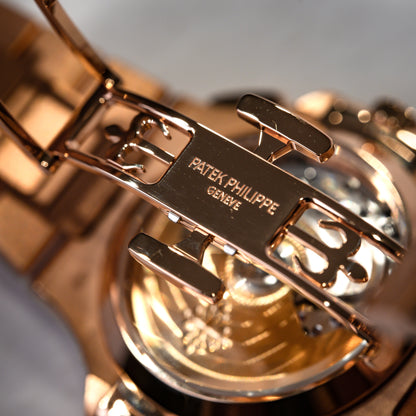 Patek Philippe Nautilus Chronograph Rose Gold Black Dial 5980/1R-001