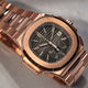 Patek Philippe Nautilus Chronograph Rose Gold Black Dial 5980/1R-001