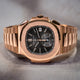 Patek Philippe Nautilus Chronograph Rose Gold Black Dial 5980/1R-001