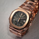 Patek Philippe Nautilus Chronograph Rose Gold Black Dial 5980/1R-001
