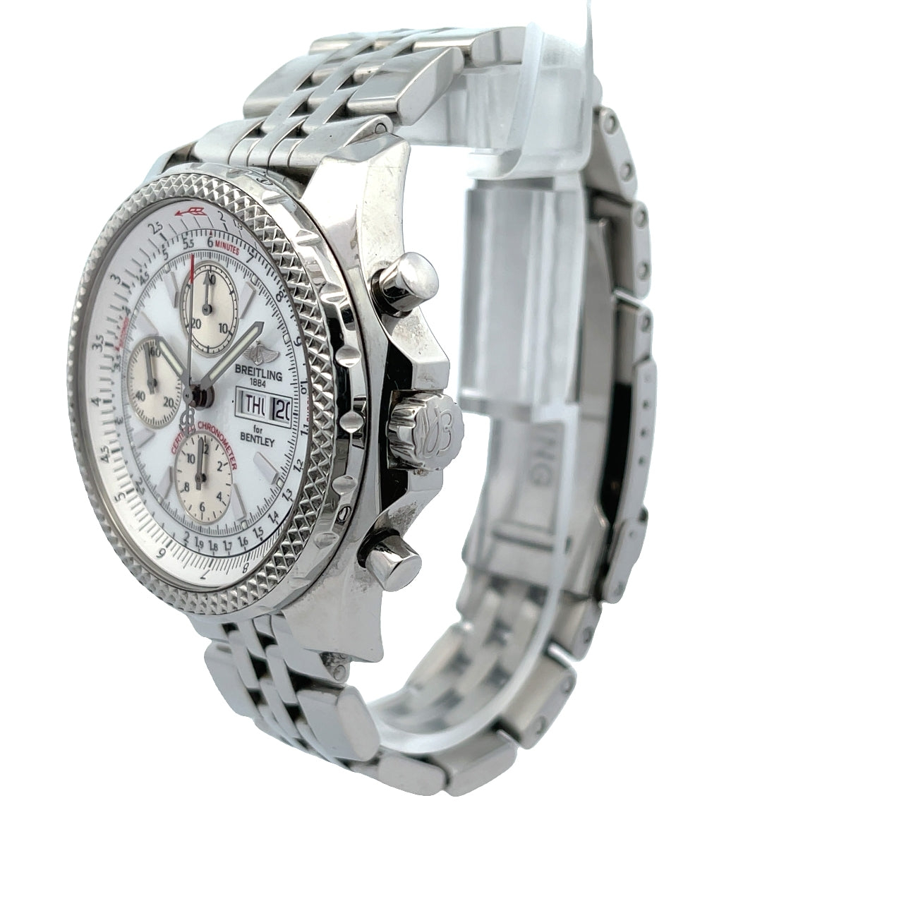 Breitling for Bentley Motors GT Stainless Steel Silver Dial A1336212/A575 - Beverly Hills Watch Company