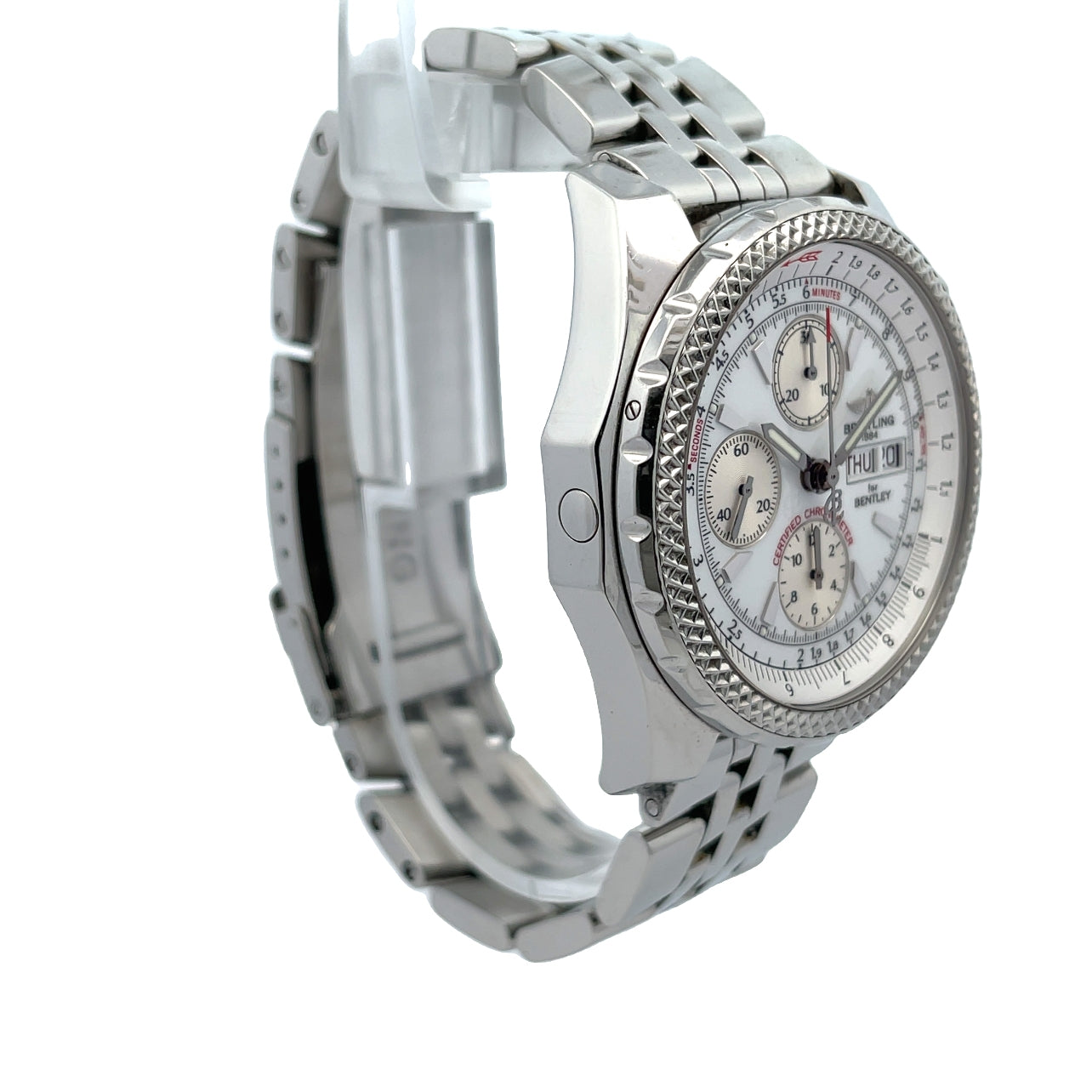 Breitling for Bentley Motors GT Stainless Steel Silver Dial A1336212/A575 - Beverly Hills Watch Company