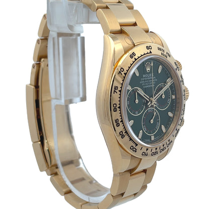 Rolex Daytona Yellow Gold Anniversary Green 116508 - Beverly Hills Watch Company