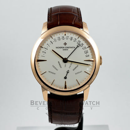 Vacheron Constantin Patrimony Bi-Retrograde 18K Rose Gold Watch 86020-000R-9239 Beverly Hills Watch Company Watches