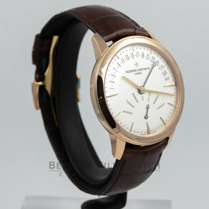 Vacheron Constantin Patrimony Bi-Retrograde 18K Rose Gold Watch 86020-000R-9239 Beverly Hills Watch Company Watches