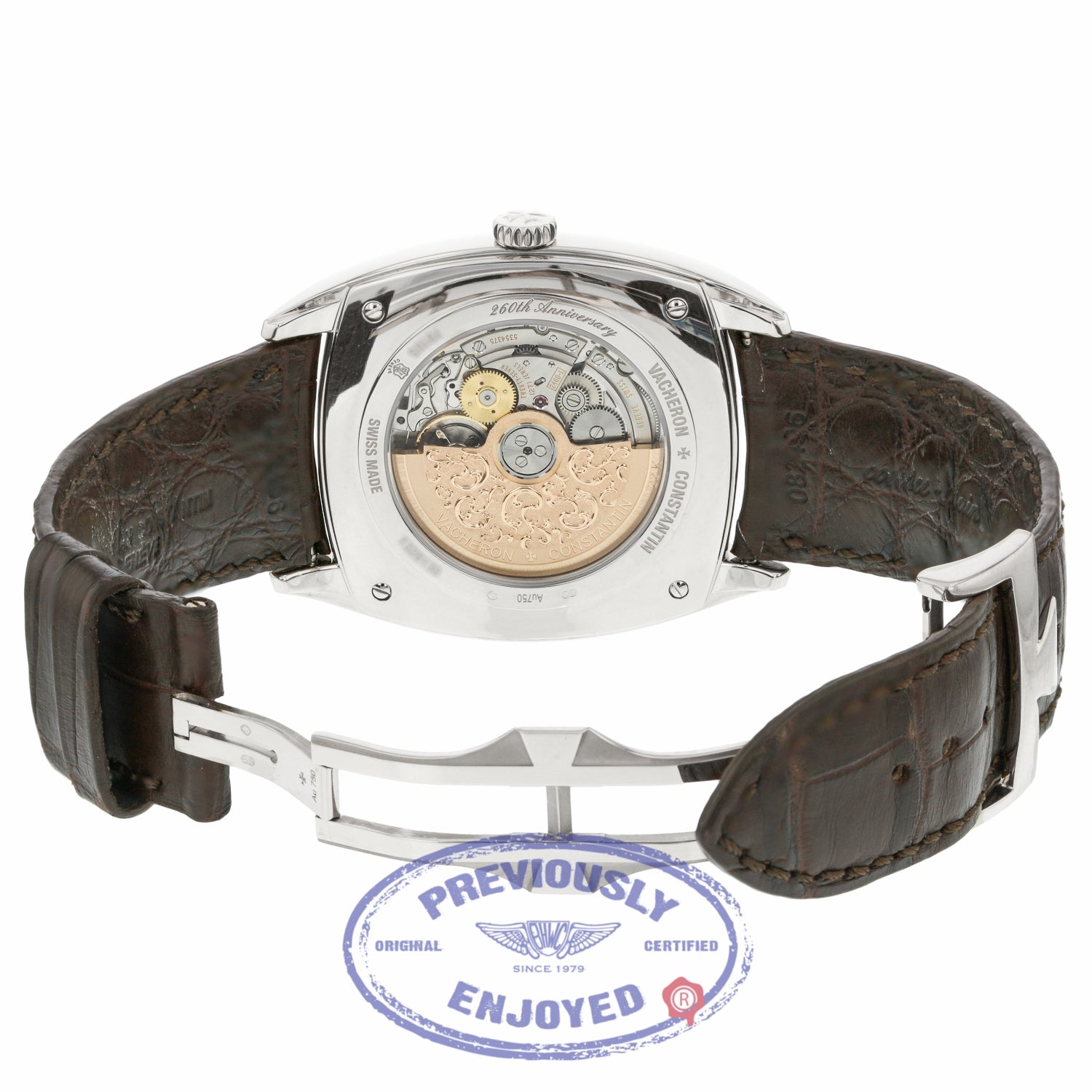 Vacheron Constantin Harmony Dual Time 40mm White Gold 7810S/000G-B050 ZKFLZL - Beverly Hilss Watch Company