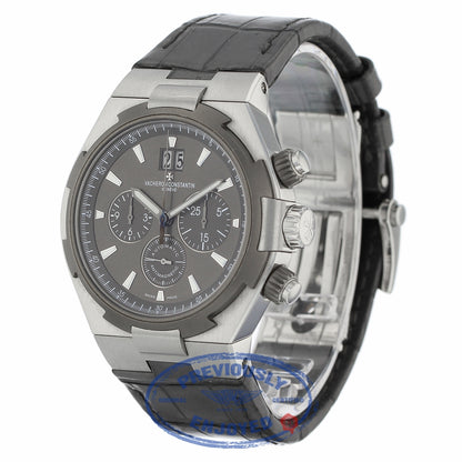 Vacheron Constantin Overseas Chronograph 42MM Stainless Steel Titanium Bezel Anthracite dial Black Rubber Strap 49150/000W-9501 ZTL9L3- Beverly Hills Watch Company