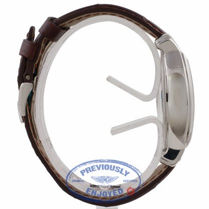 Vacheron Constantin Tonneau Malte Dual Time 18k White Gold Silver Dial Brown Alligator Strap 47400/000G-9100 KZ4Q90 - Beverly Hills Watch Company Watch Store