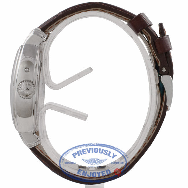 Vacheron Constantin Tonneau Malte Dual Time 18k White Gold Silver Dial Brown Alligator Strap 47400/000G-9100 KZ4Q90 - Beverly Hills Watch Company Watch Store
