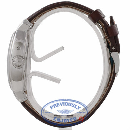 Vacheron Constantin Tonneau Malte Dual Time 18k White Gold Silver Dial Brown Alligator Strap 47400/000G-9100 KZ4Q90 - Beverly Hills Watch Company Watch Store