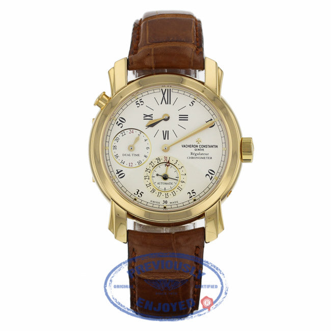 Vacheron Constantin 18k Yellow Gold Malte Dual Time Regulator 42005000R9068 PLCJ0U - Beverly Hills Watch Company