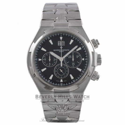 Vacheron Constantin Overseas Chronograph Black Dial Automatic Stainless Steel on Bracelet 49150/B01A-9097 JTYPVC - Beverly Hills Watch Store