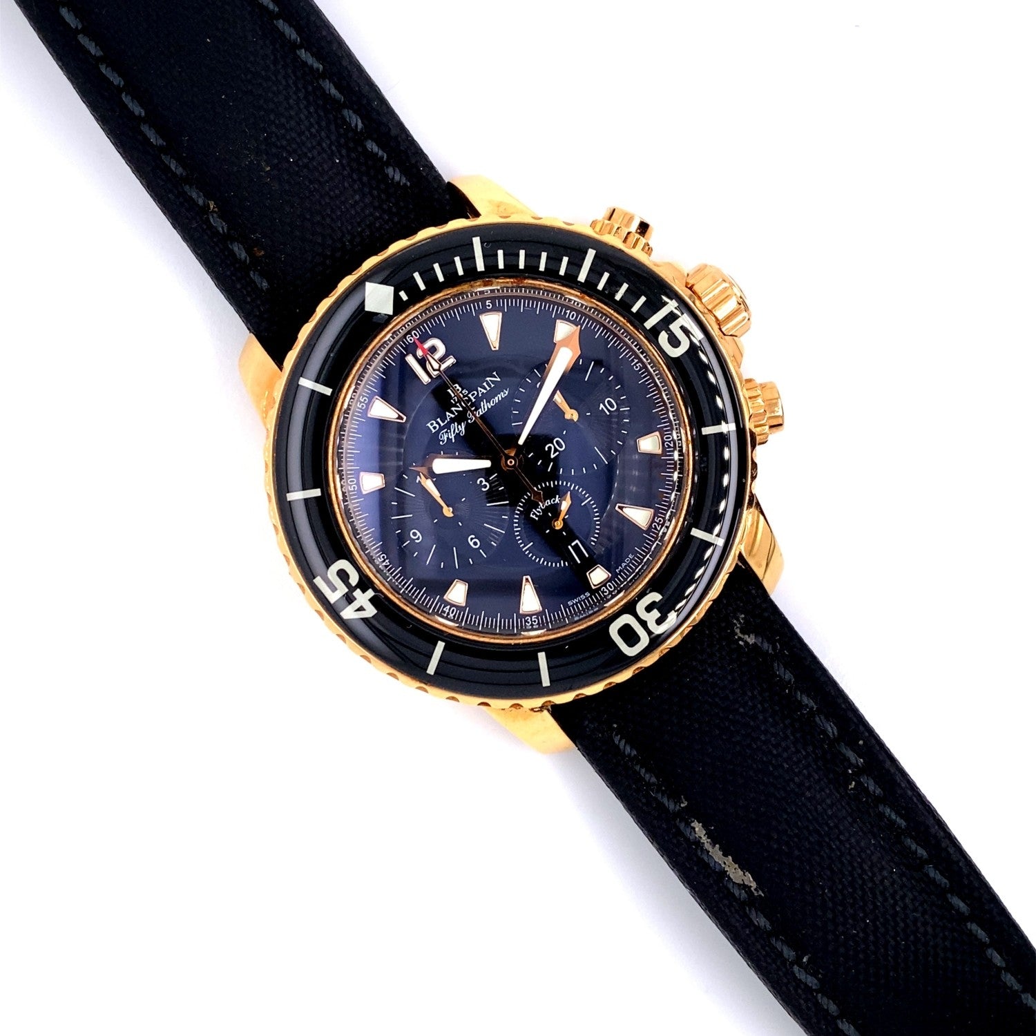 Blancpain Fifty Fathoms Flyback Chronograph Rose Gold 45mm 5085F-3630-52 - Beverly Hills Watch Company