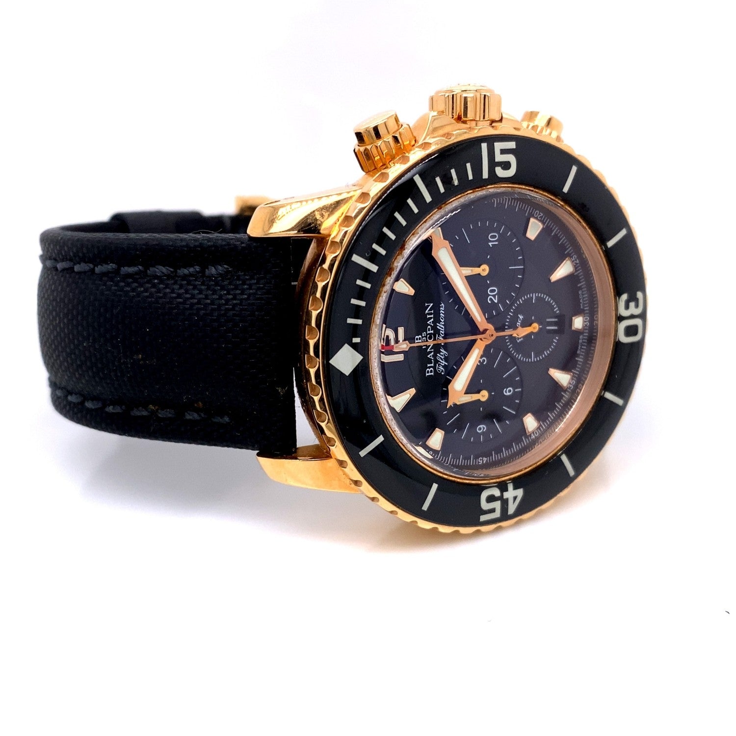 Blancpain Fifty Fathoms Flyback Chronograph Rose Gold 45mm 5085F-3630-52 - Beverly Hills Watch Company