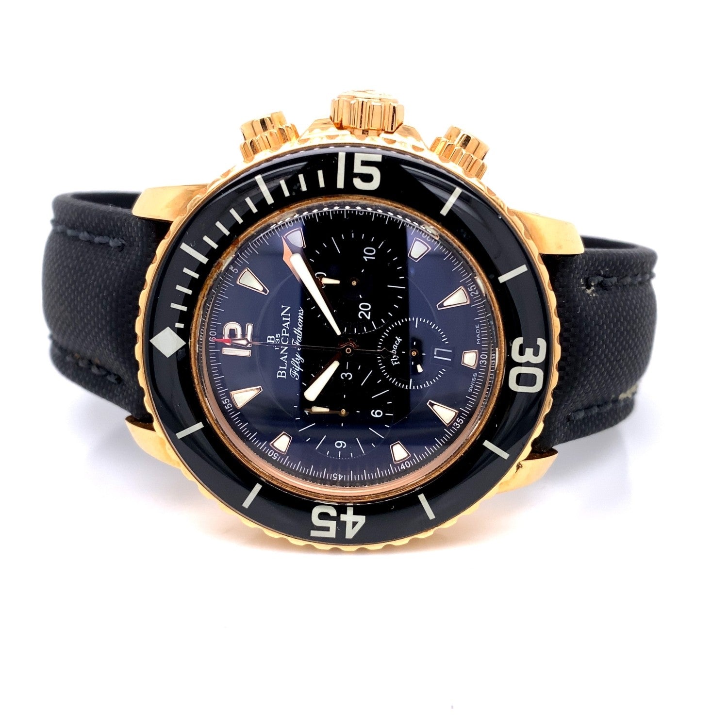 Blancpain Fifty Fathoms Flyback Chronograph Rose Gold 45mm 5085F-3630-52 - Beverly Hills Watch Company